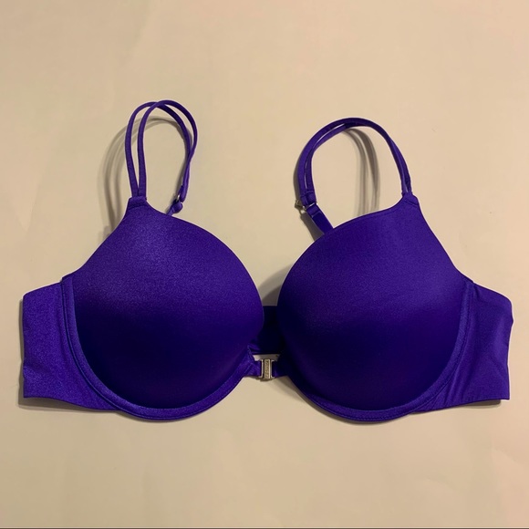 2/$30 La Senza 38B purple/blue front clasp bra